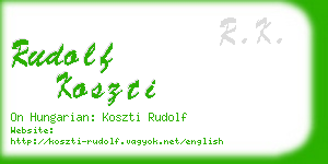 rudolf koszti business card